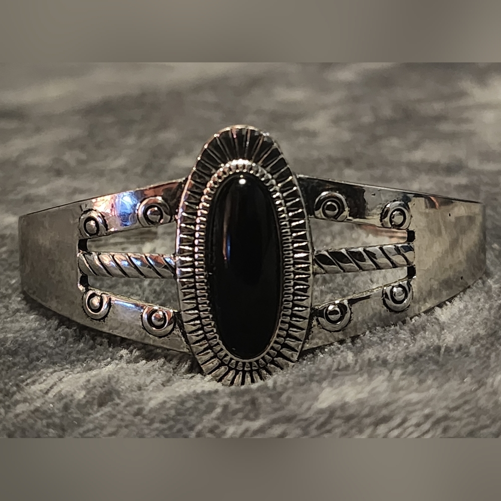 Paparazzi Wanderlust Walkabout Black Cuff Bracelet 7" - 8"